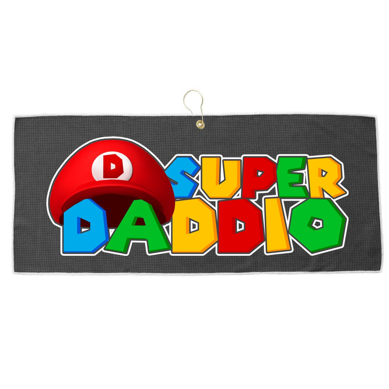 Super Daddio Gamer Dad Large Microfiber Waffle Golf Towel
