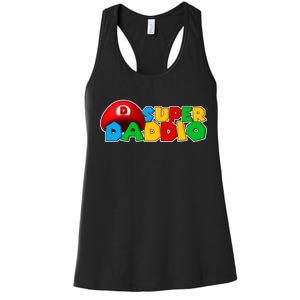 Super Daddio Gamer Dad Women's Racerback Tank