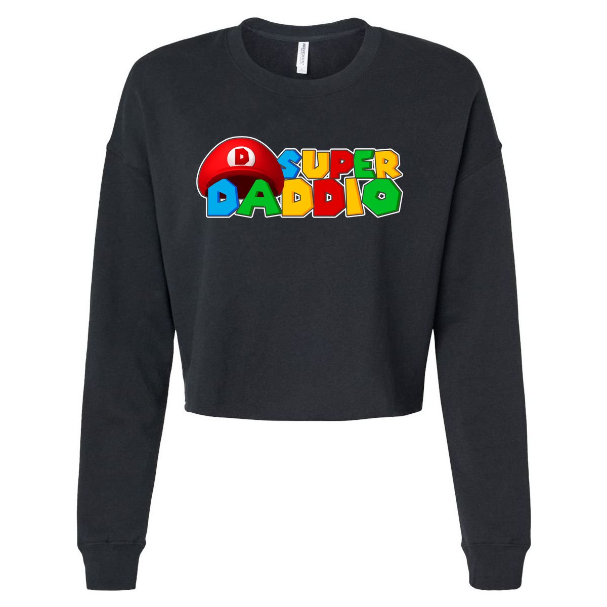 Super Daddio Gamer Dad Cropped Pullover Crew