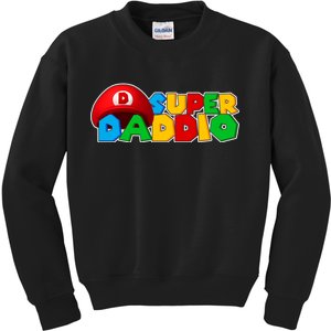 Super Daddio Gamer Dad Kids Sweatshirt