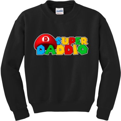 Super Daddio Gamer Dad Kids Sweatshirt
