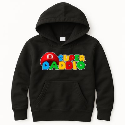 Super Daddio Gamer Dad Kids Hoodie