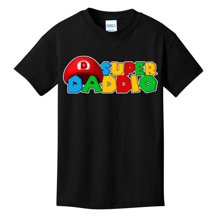 Super Daddio Gamer Dad Kids T-Shirt