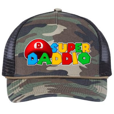 Super Daddio Gamer Dad Retro Rope Trucker Hat Cap