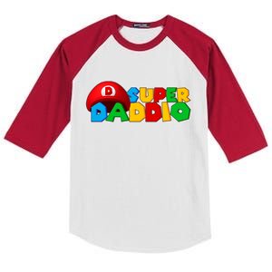 Super Daddio Gamer Dad Kids Colorblock Raglan Jersey