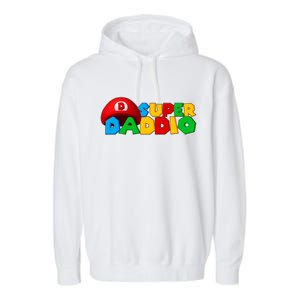 Super Daddio Gamer Dad Garment-Dyed Fleece Hoodie