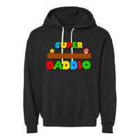 Super Daddio Retro Video Game Garment-Dyed Fleece Hoodie
