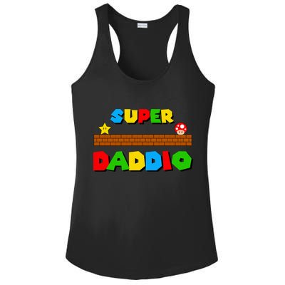 Super Daddio Retro Video Game Ladies PosiCharge Competitor Racerback Tank
