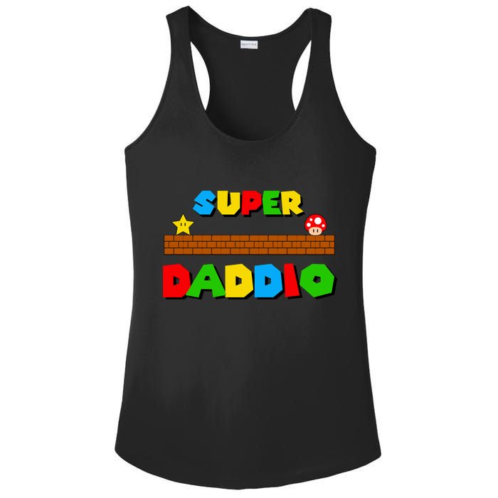Super Daddio Retro Video Game Ladies PosiCharge Competitor Racerback Tank
