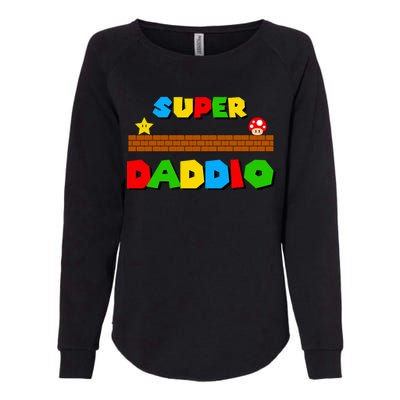 Super Daddio Retro Video Game Womens California Wash Sweatshirt