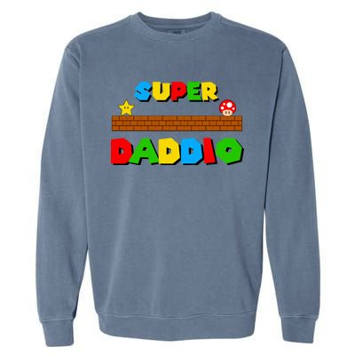 Super Daddio Retro Video Game Garment-Dyed Sweatshirt