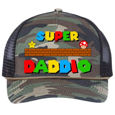 Super Daddio Retro Video Game Retro Rope Trucker Hat Cap