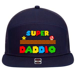 Super Daddio Retro Video Game 7 Panel Mesh Trucker Snapback Hat