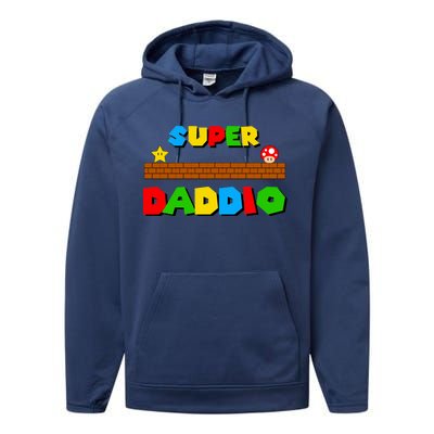 Super Daddio Retro Video Game Performance Fleece Hoodie