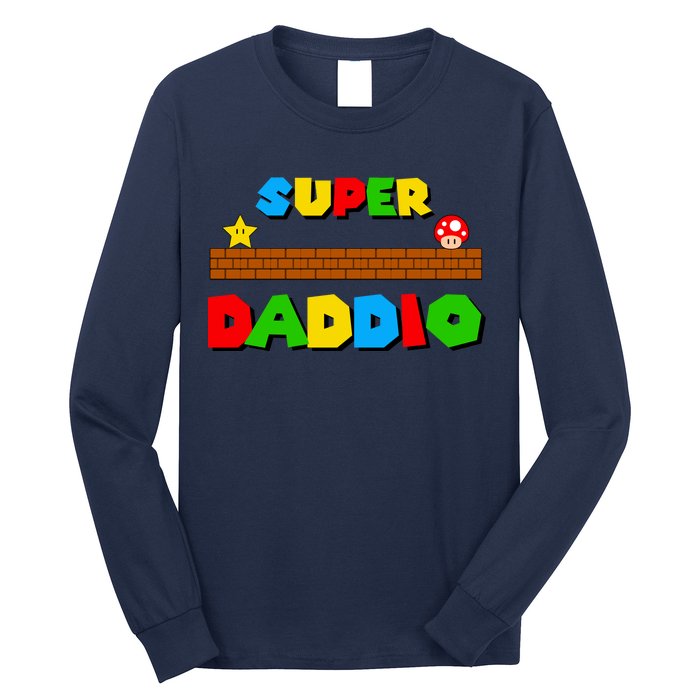 Super Daddio Retro Video Game Long Sleeve Shirt