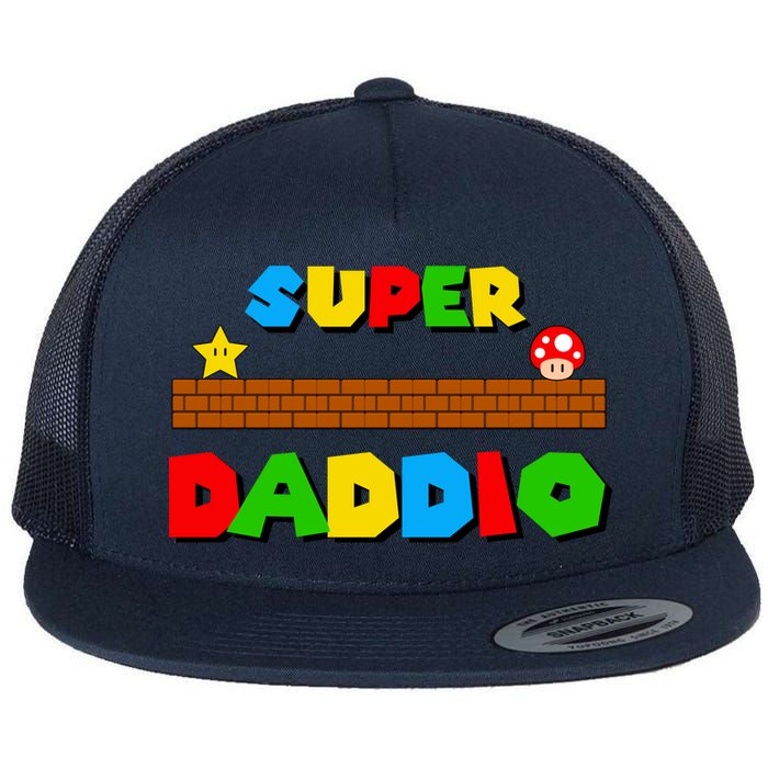 Super Daddio Retro Video Game Flat Bill Trucker Hat