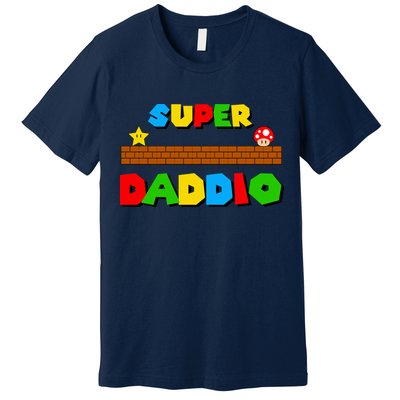 Super Daddio Retro Video Game Premium T-Shirt