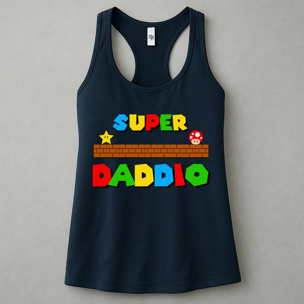 Super Daddio Retro Video Game Womens Tank Top