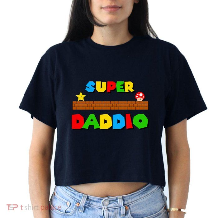 Super Daddio Retro Video Game Crop Top