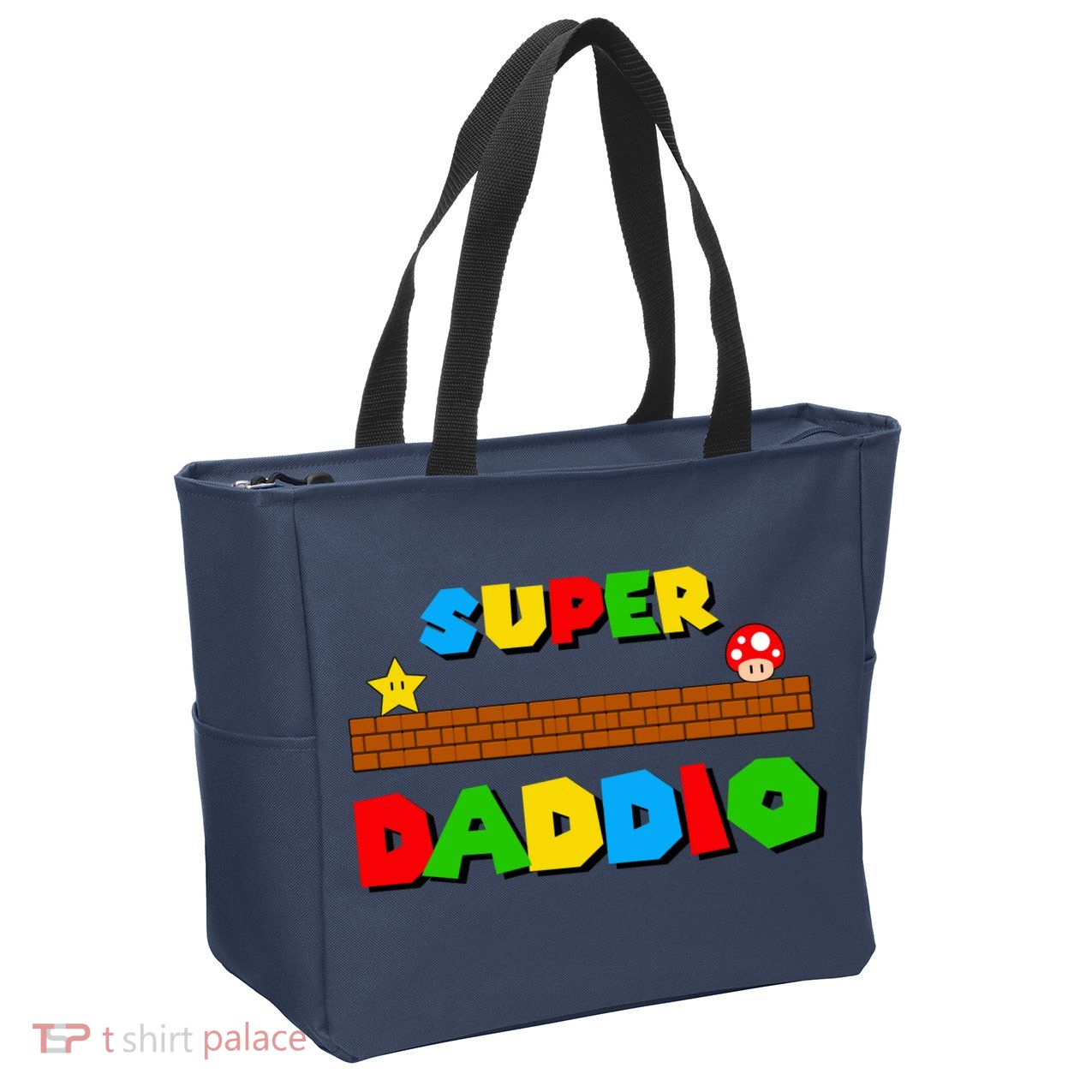 Super Daddio Retro Video Game Zip Tote Bag