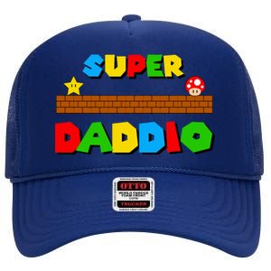 Super Daddio Retro Video Game High Crown Mesh Back Trucker Hat