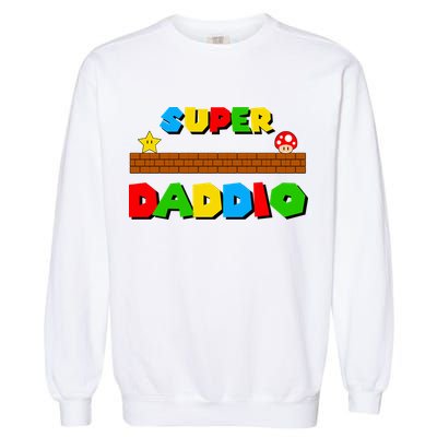 Super Daddio Retro Video Game Garment-Dyed Sweatshirt