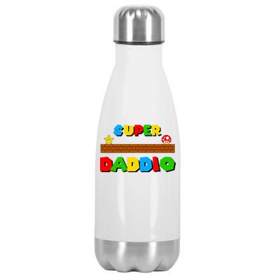 Super Daddio Retro Video Game Stainless Steel Insulated Water Bottle