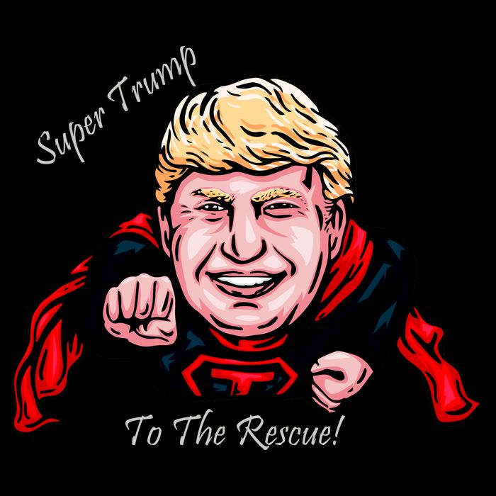 Super Donald Trump To The Rescue 16 in Basic Backpack