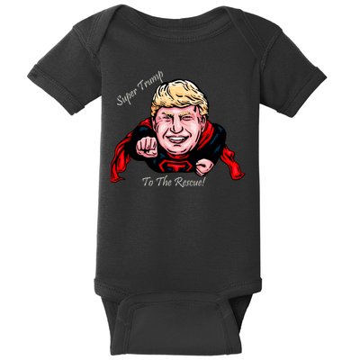Super Donald Trump To The Rescue Baby Bodysuit