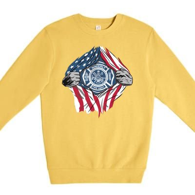 Super Fireman USA Premium Crewneck Sweatshirt