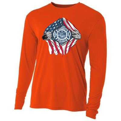 Super Fireman USA Cooling Performance Long Sleeve Crew