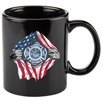 Super Fireman USA 11oz C Handle Ceramic Mug