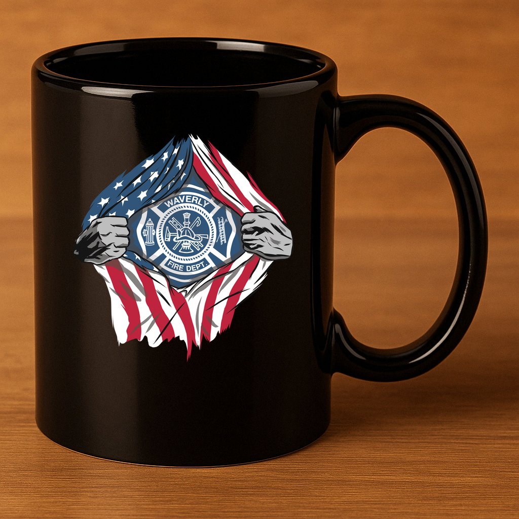 Super Fireman USA 11oz C Handle Ceramic Mug