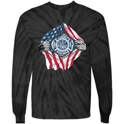 Super Fireman USA Tie-Dye Long Sleeve Shirt