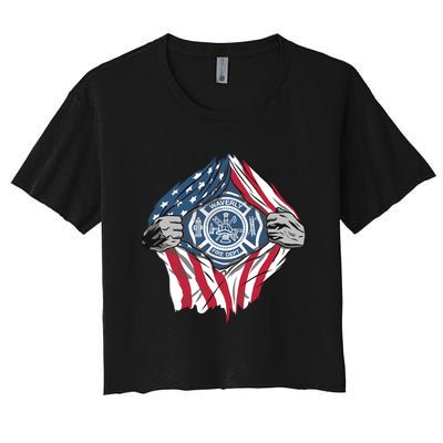 Super Fireman USA Crop Top