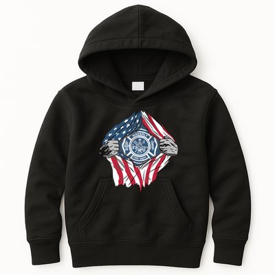Super Fireman USA Kids Hoodie