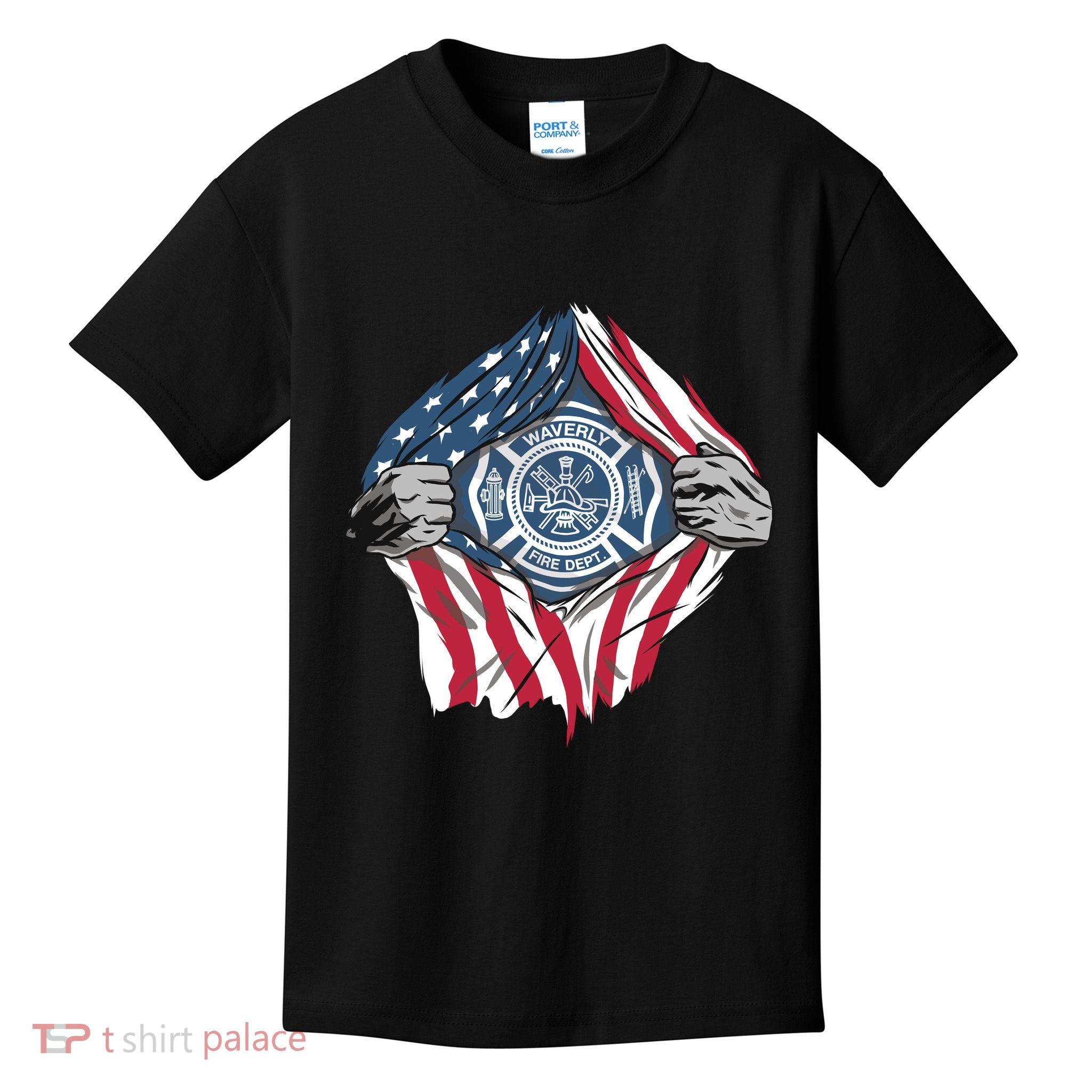 Super Fireman USA Kids T-Shirt