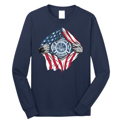 Super Fireman USA Long Sleeve Shirt