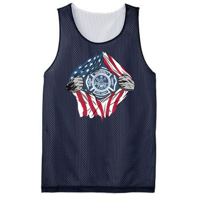 Super Fireman USA Mesh Reversible Basketball Jersey Tank