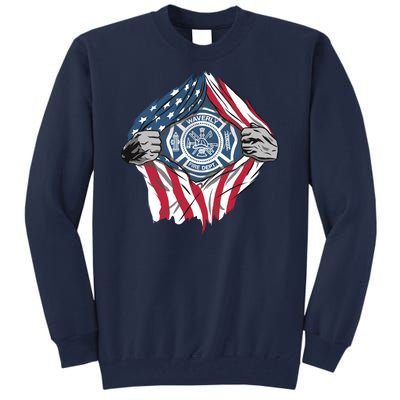 Super Fireman USA Tall Sweatshirt