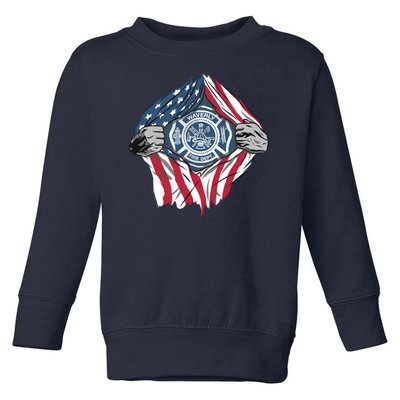 Super Fireman USA Toddler Sweatshirt