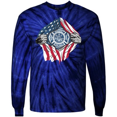 Super Fireman USA Tie-Dye Long Sleeve Shirt