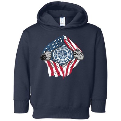 Super Fireman USA Toddler Hoodie