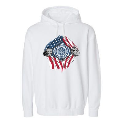 Super Fireman USA Garment-Dyed Fleece Hoodie