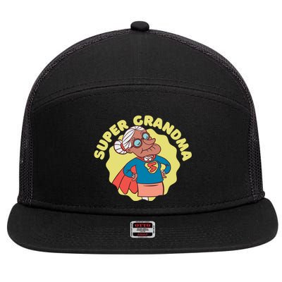 Super Grandma 7 Panel Mesh Trucker Snapback Hat