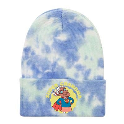 Super Grandma Tie Dye 12in Knit Beanie