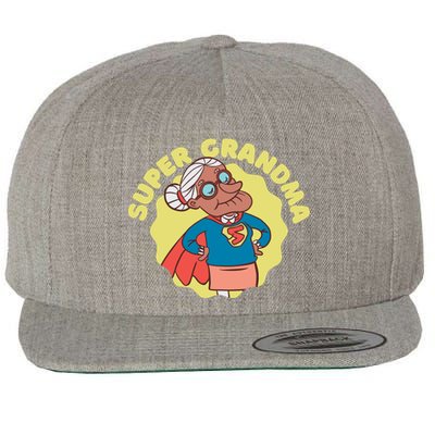 Super Grandma Wool Snapback Cap