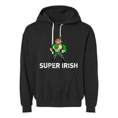 Super Irish Cloverleaf St. Patrick's Day Garment-Dyed Fleece Hoodie