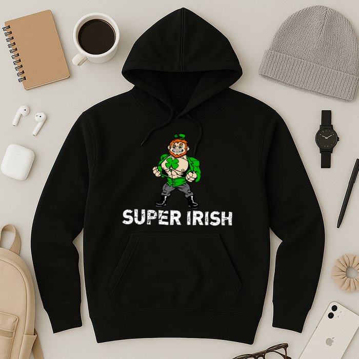 Super Irish Cloverleaf St. Patrick's Day Hoodie