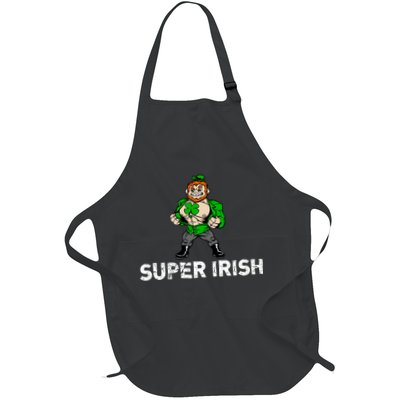 Super Irish Cloverleaf St. Patrick's Day Full-Length Apron With Pockets
